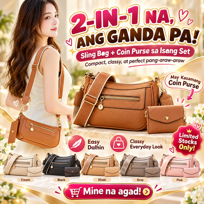 2 in 1 Sling Bag with Coin Purse