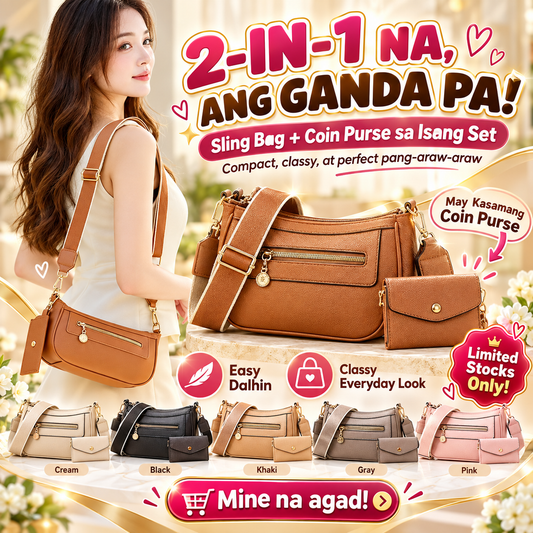 2 in 1 Sling Bag with Coin Purse