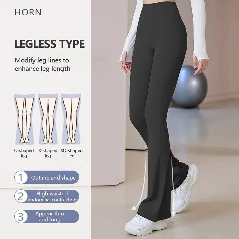 Women's High Waist  Flared Yoga Pants