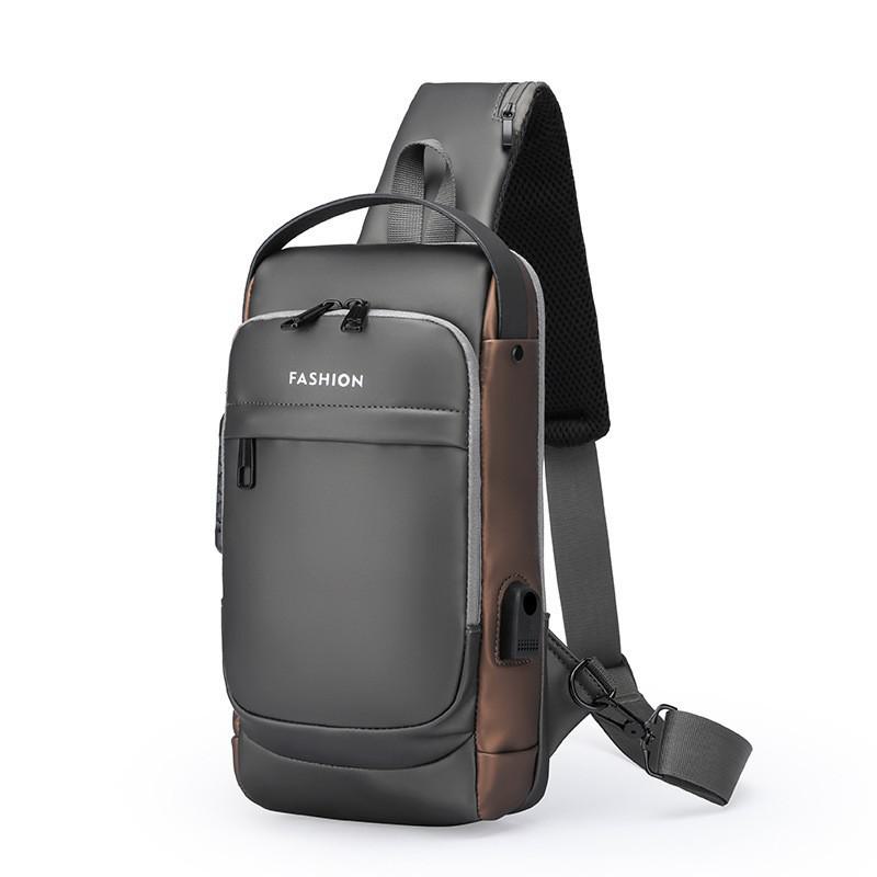 Anti-theft Waterproof Chest Bag with USB Charging Port
