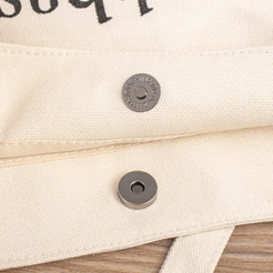 Letter Print Canvas Tote Bag