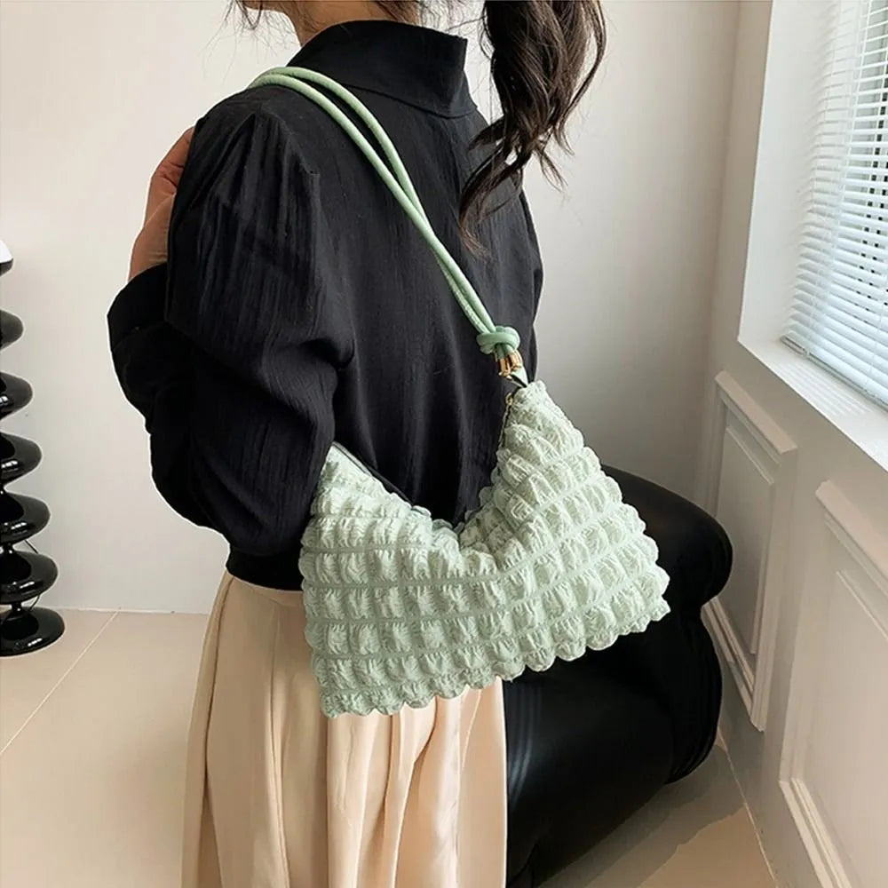 Soft Pleated Bubble Bag