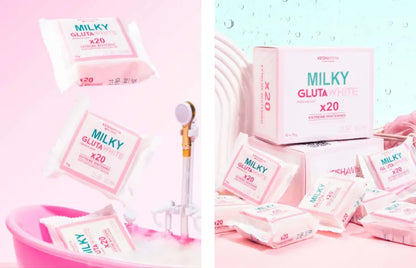 MILKY GLUTA WHITE SOAP X20 WHITENING