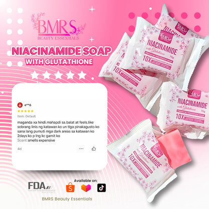 BMRS NIACINAMIDE GLUTA SOAP 10X WHITENING & MOISTURIZING