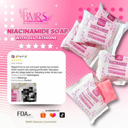 BMRS NIACINAMIDE GLUTA SOAP 10X WHITENING & MOISTURIZING