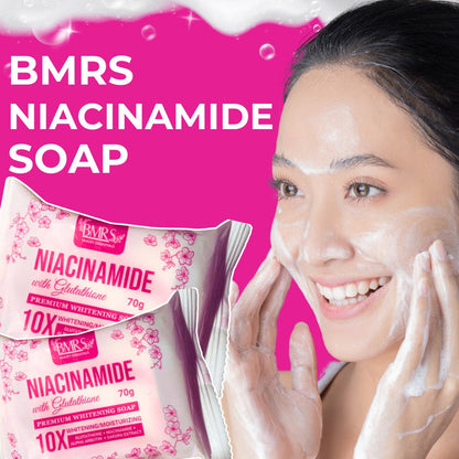 BMRS NIACINAMIDE GLUTA SOAP 10X WHITENING & MOISTURIZING