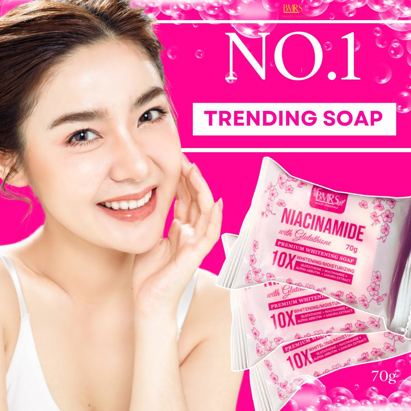 BMRS NIACINAMIDE GLUTA SOAP 10X WHITENING & MOISTURIZING