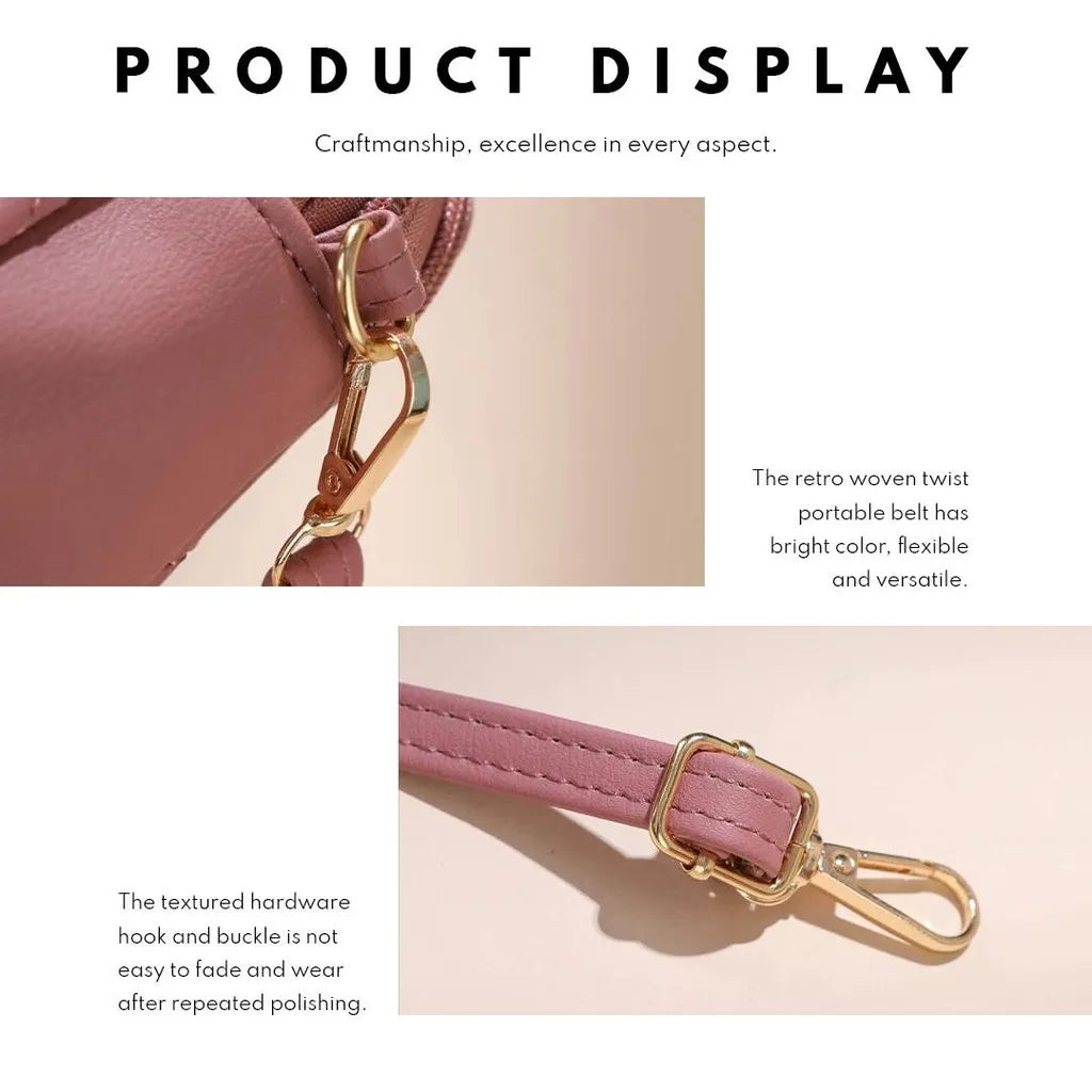 Three-layer Zipper Fashion Sling Bag