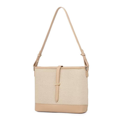 Sweet Stitching Color Underarm Bucket Bag
