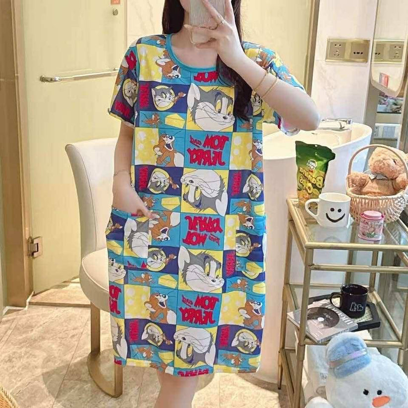 Plus Size Korean Daster with Double Pocket