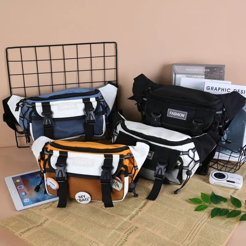 Japan Style Multi-Pocket Streetwear Fanny Pack