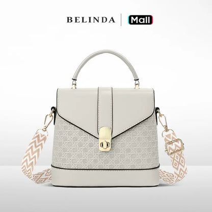 Stylish Embossed Handbag with Wide Strap
