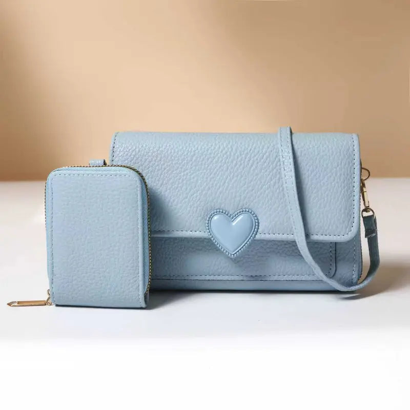 2-IN-1 Double Zipper Long Wallet Bag with Coin Purse
