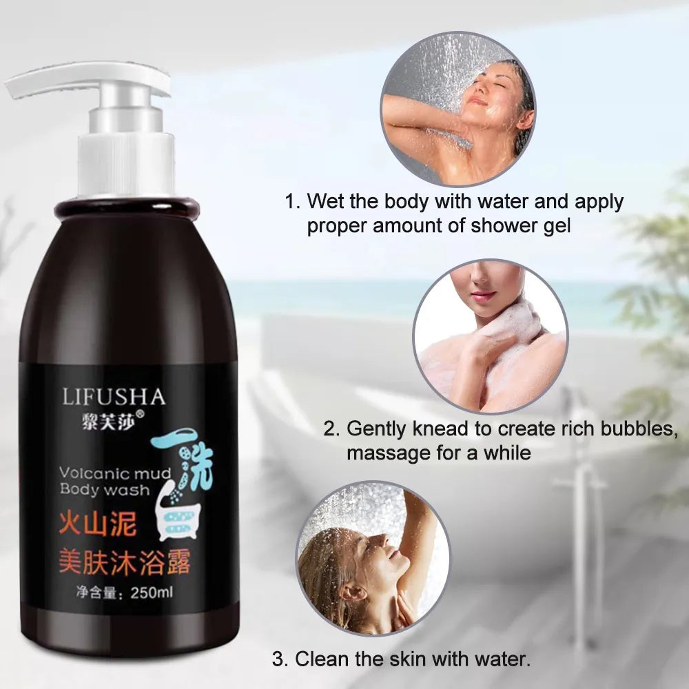 LIFUSHA Volcanic Mud Body Wash (250ml)