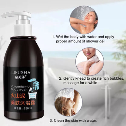 LIFUSHA Volcanic Mud Body Wash (250ml)