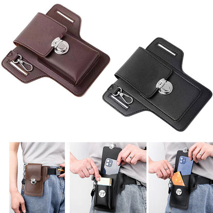 Leather Belt Phone Waist Bag
