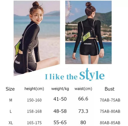 Two-Piece Long Sleeve Padded Rash Guard