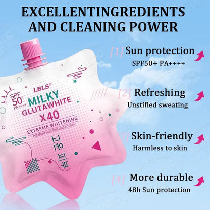 LBLS Milky Gluta White X40 SPF50 PA+++ Extreme Whitening Sunscreen 50ml