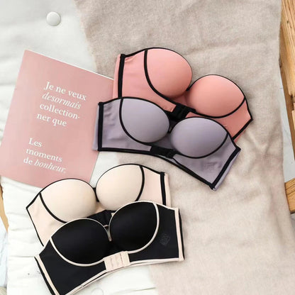 Strapless Front Buckle Push Up Bra