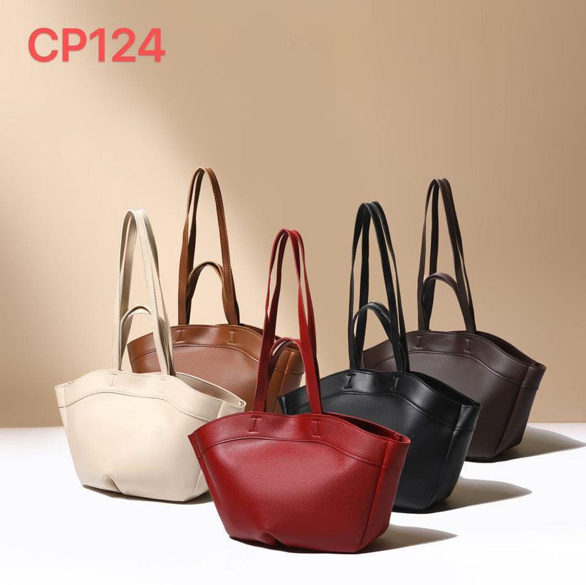 Minimalist Curved-Base Tote Bag