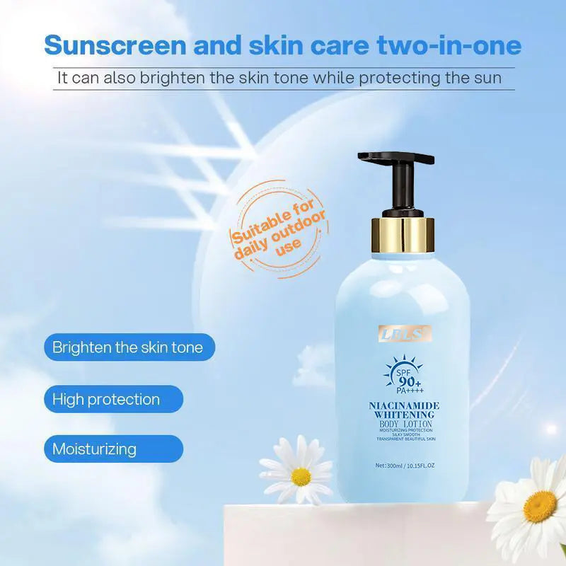 LBLS Niacinamide Whitening SPF 90+ PA+++ & Niacinamide Collagen Glutathione Body Lotion