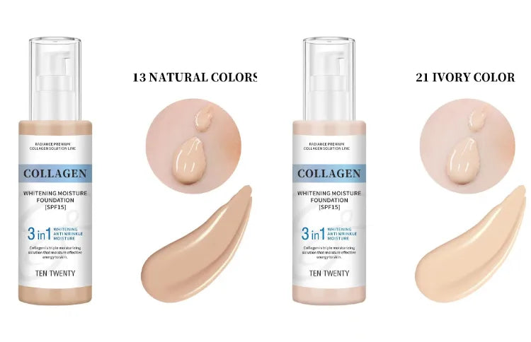 TEN TWENTY 3 in 1 Collagen Whitening Moisture Foundation SPF 15