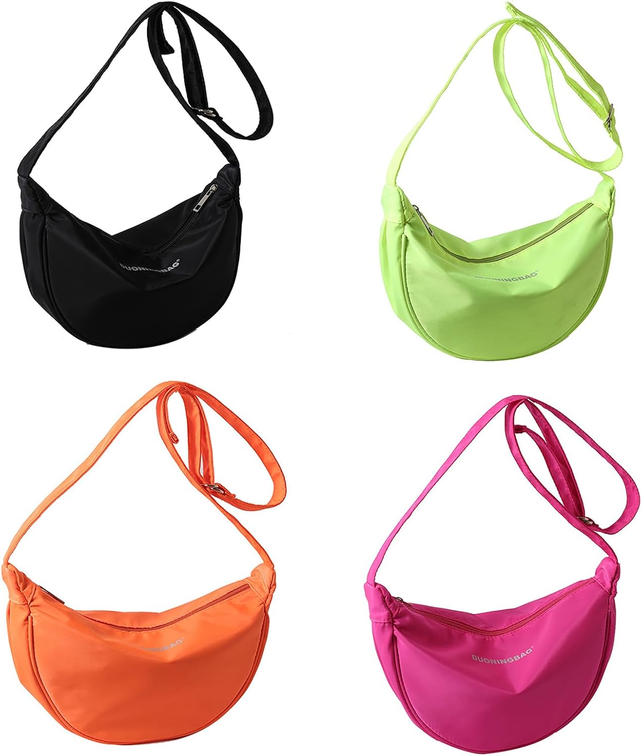 Pop-Color Crescent Shoulder Bag
