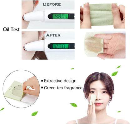 100 Sheets/Pack of High-Efficiency Oil Blotting Paper