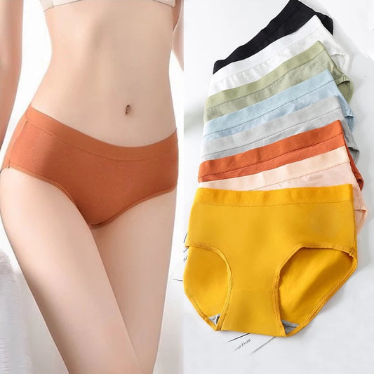 Mid Waist Breathable Cotton Panty