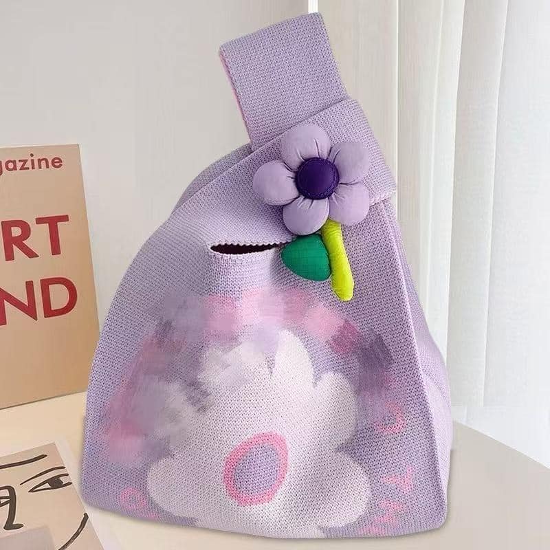 Cute Knitted Mini Tote Bag
