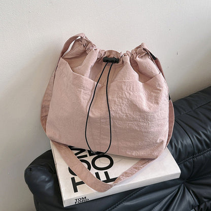 Nylon Drawstring Crossbody Bag