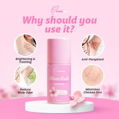 Freshaya Bloom Rush Niacinamide Tawas Deodorant
