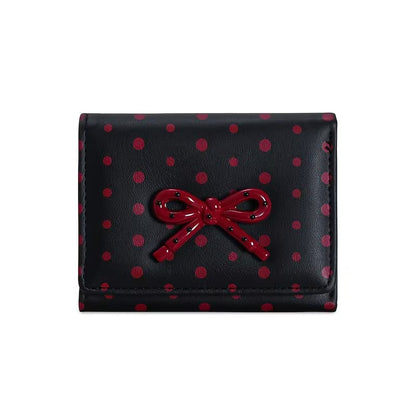 Cute Ribbon Polka Dot Mini Wallet