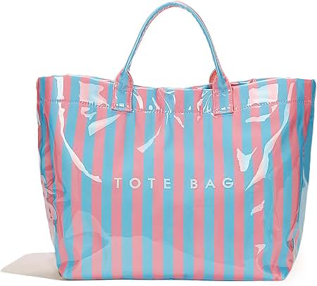 PVC Striped Tote Bag