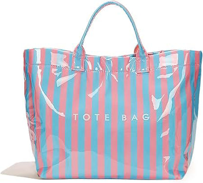 PVC Striped Tote Bag