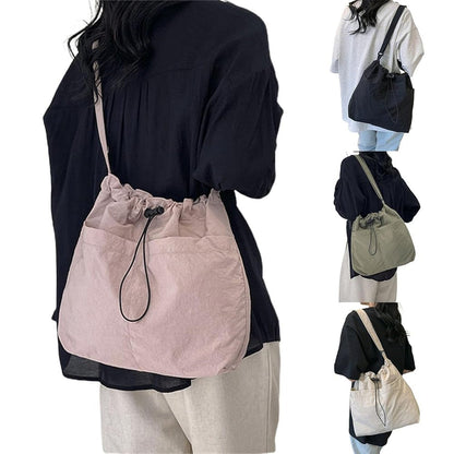 Nylon Drawstring Crossbody Bag