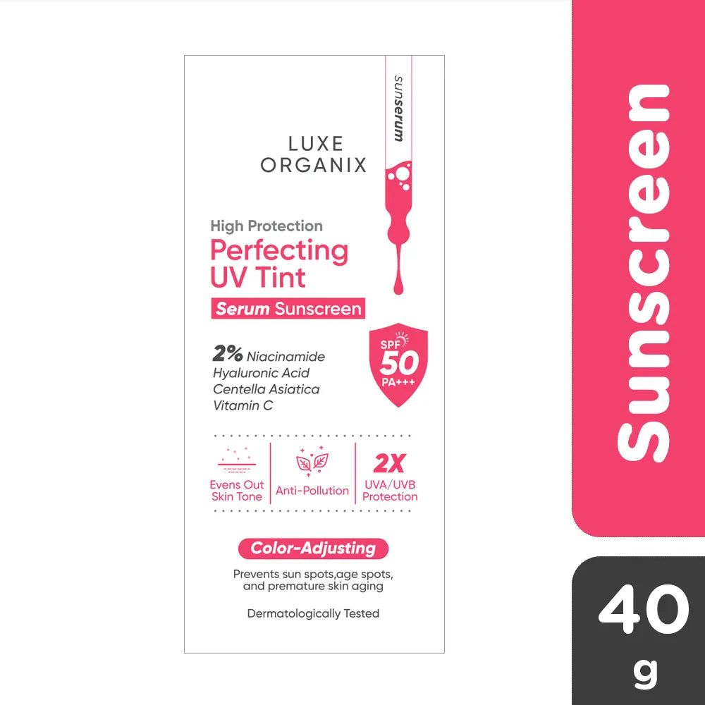 Luxe Organix High Protection Perfecting UV Tint Serum Sunscreen SPF 50 PA +++ 40g