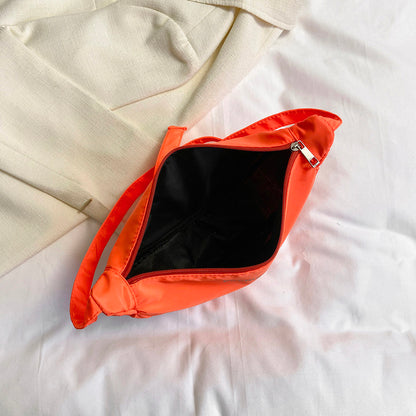 Pop-Color Crescent Shoulder Bag