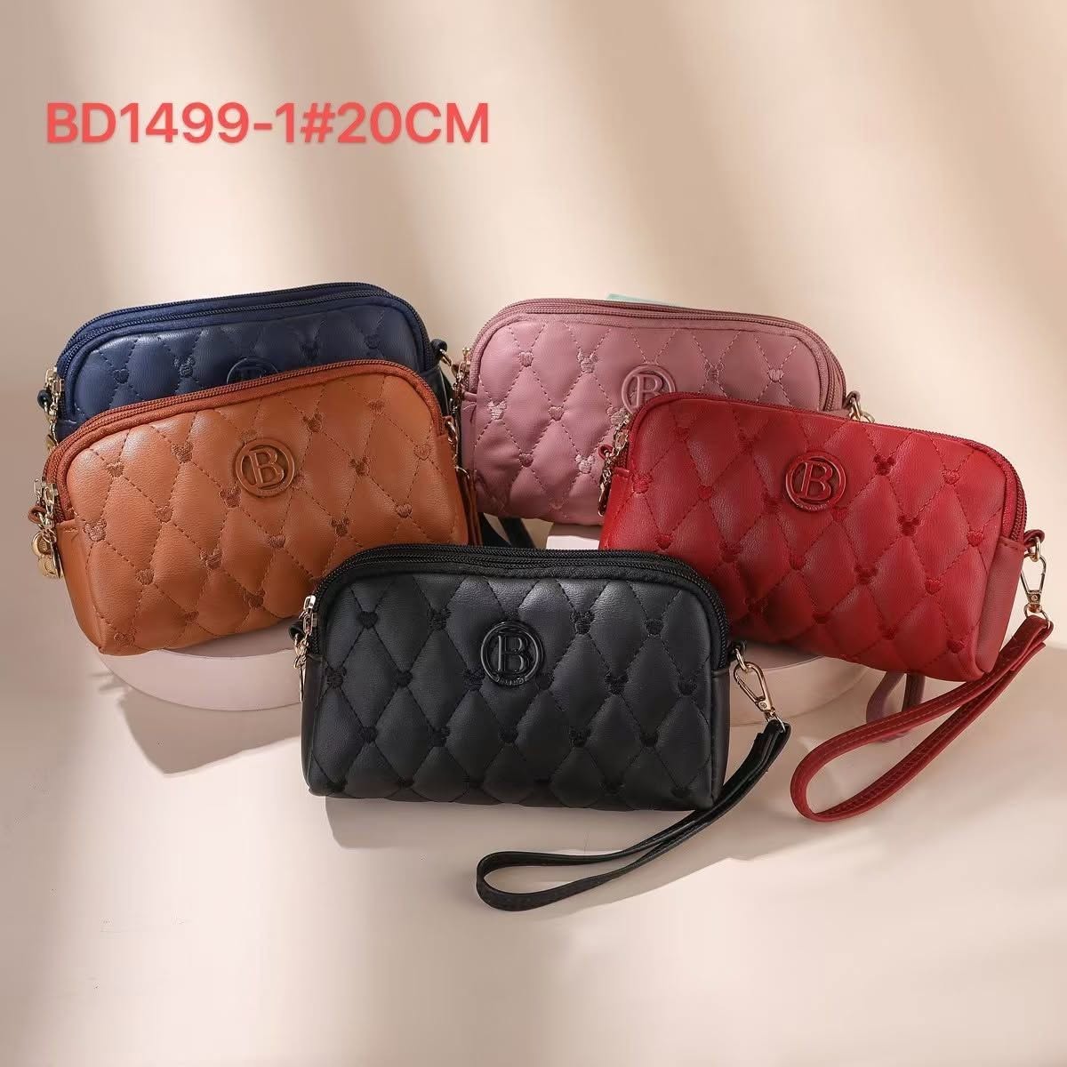 Three-layer Zipper Fashion Sling Bag