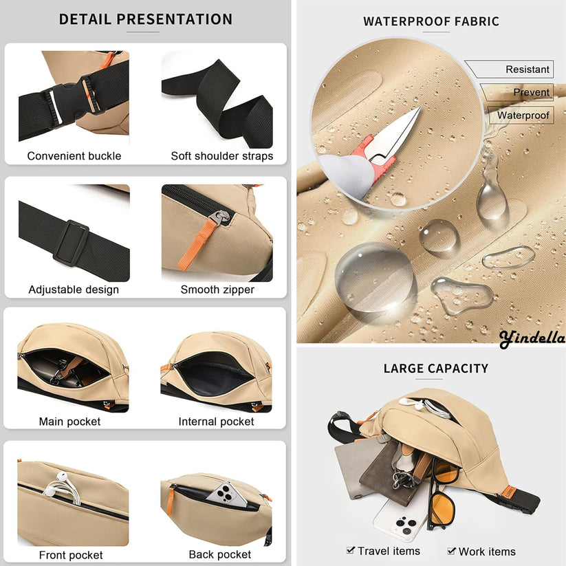 Nylon Crossbody Belt Waist Bag