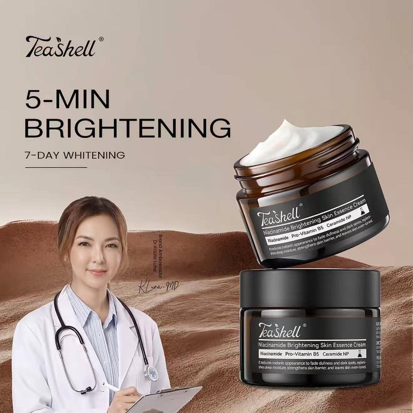 TEASHELL Niacinamide Brightening Skin Essence Cream Pro-Vitamin B5