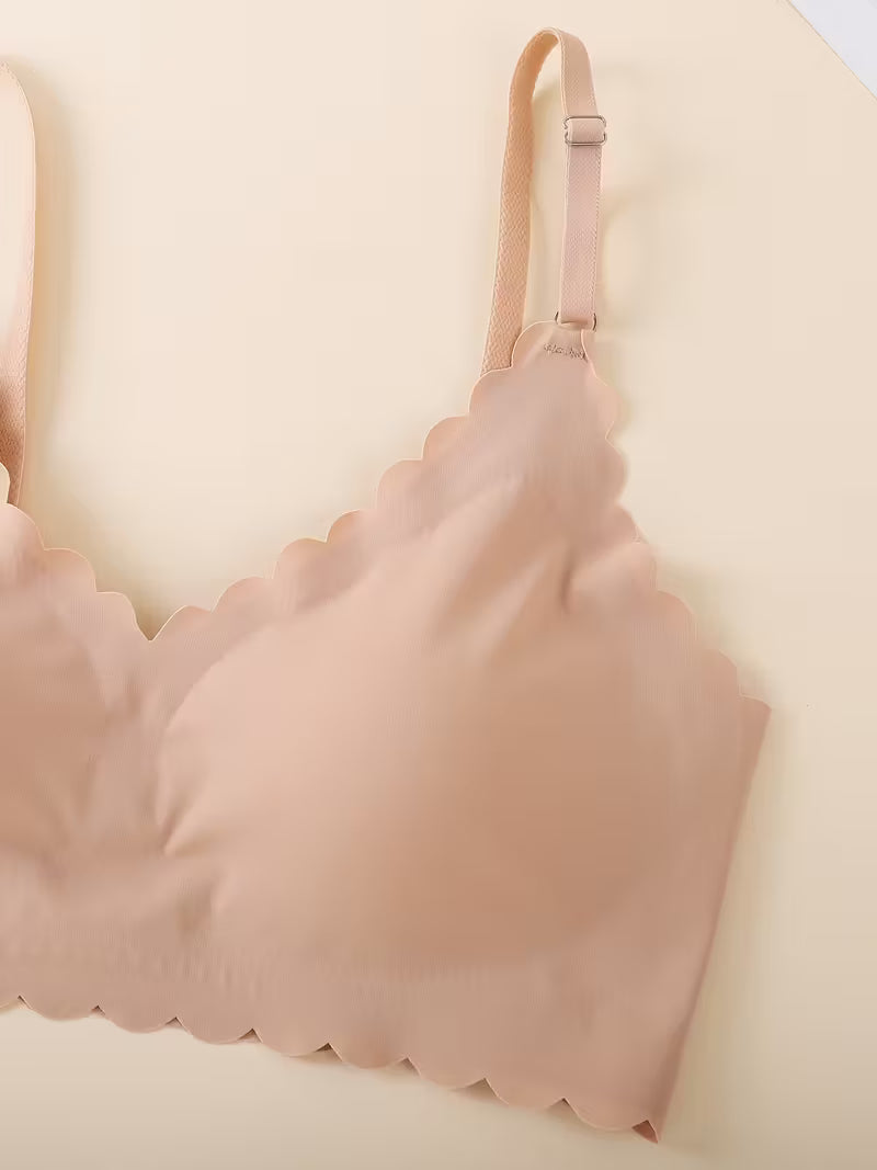 Scallop Trim Wireless Bra