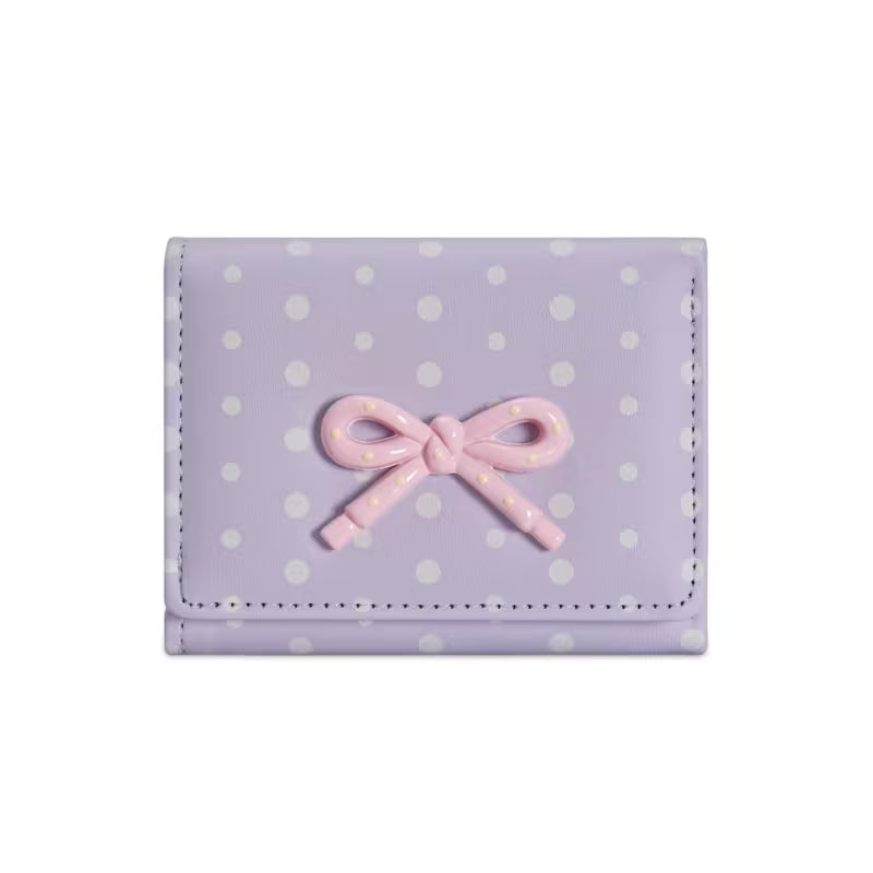 Cute Ribbon Polka Dot Mini Wallet