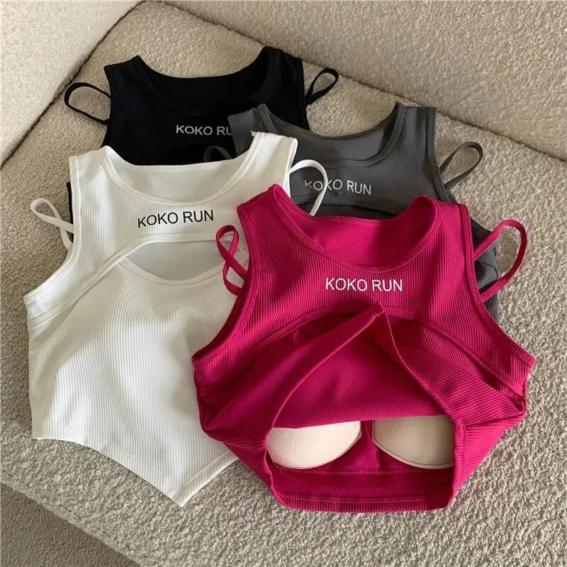 Summer Street Sleeveless Croptop with Pad