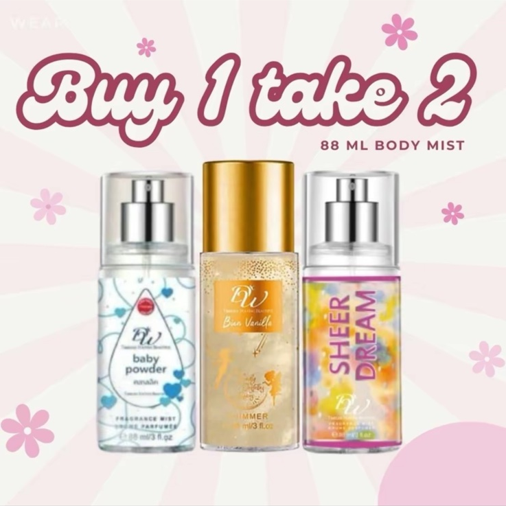 BUY 1 TAKE 2 88ML BODY MIST PERFUME