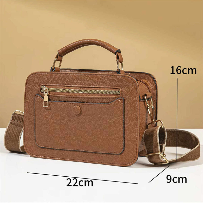 Vintage Feel Multi Compartment Crossbody Bag