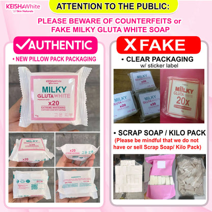 MILKY GLUTA WHITE SOAP X20 WHITENING