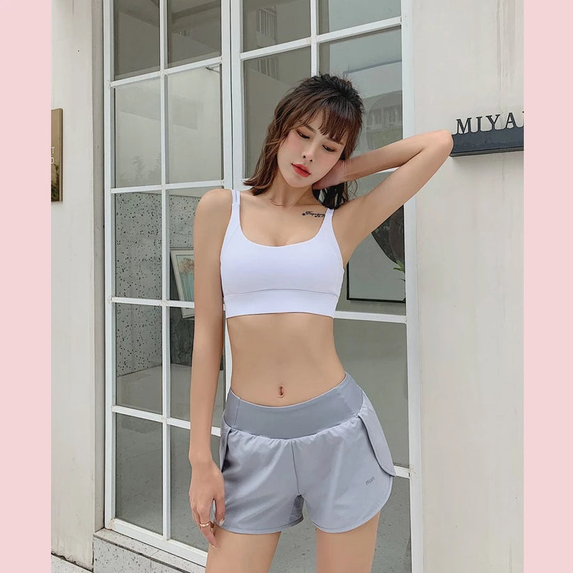 High Waisted Sports Shorts with Pocket