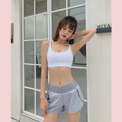 High Waisted Sports Shorts with Pocket