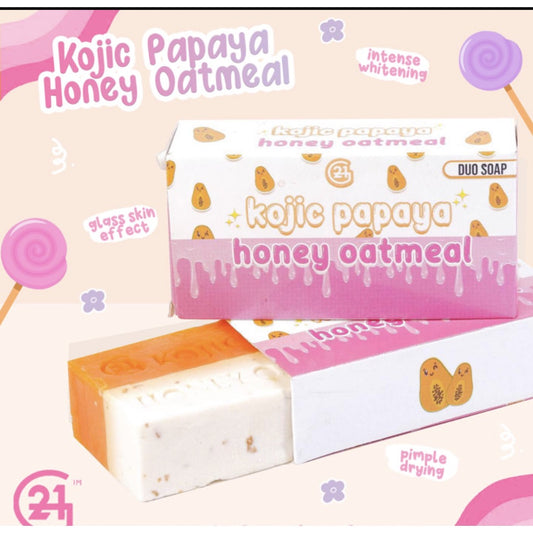 G21 Kojic Papaya and Honey Oatmeal Duo Soap